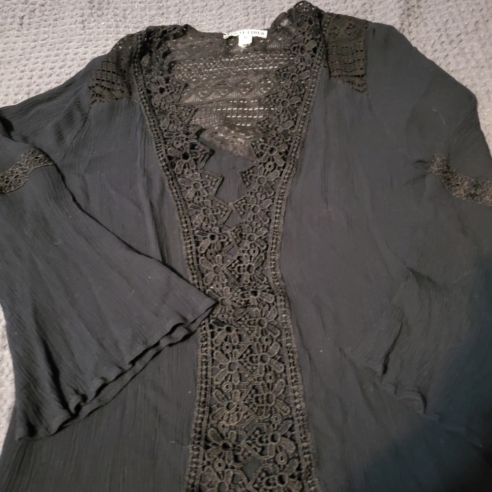 MORAL fiber black cardigan - Picture 2 of 5